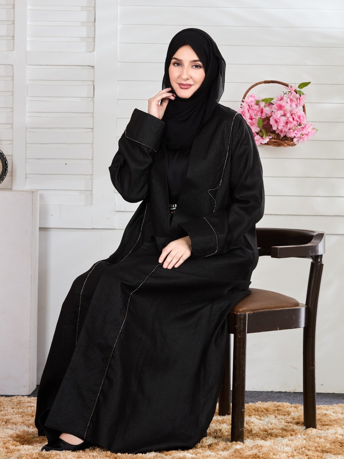 MIRAL - BLACK SHIMMER LINEN